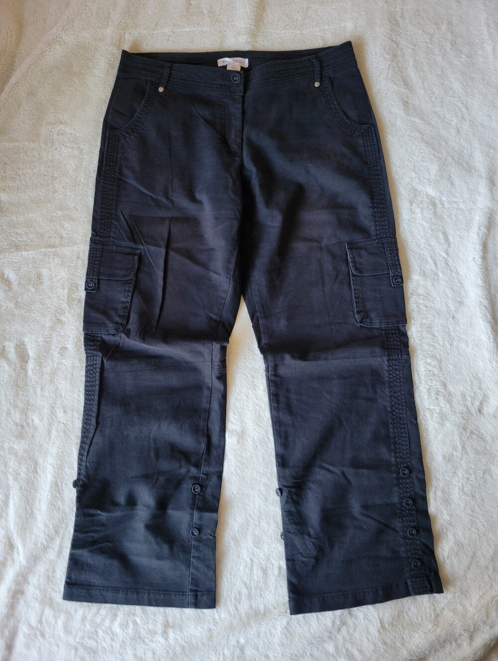 White House Black Market Black Straight-Leg Women's Cargo Pants 14